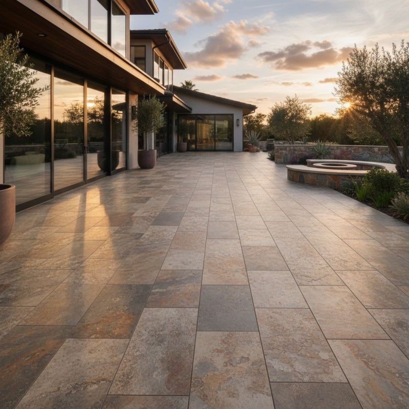 Patio Tile Installation detail